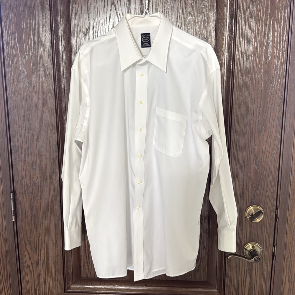 *LIKE NEW* Joseph & Feiss Men's Non Iron Crisp White Dress Shirt - 17  32/33